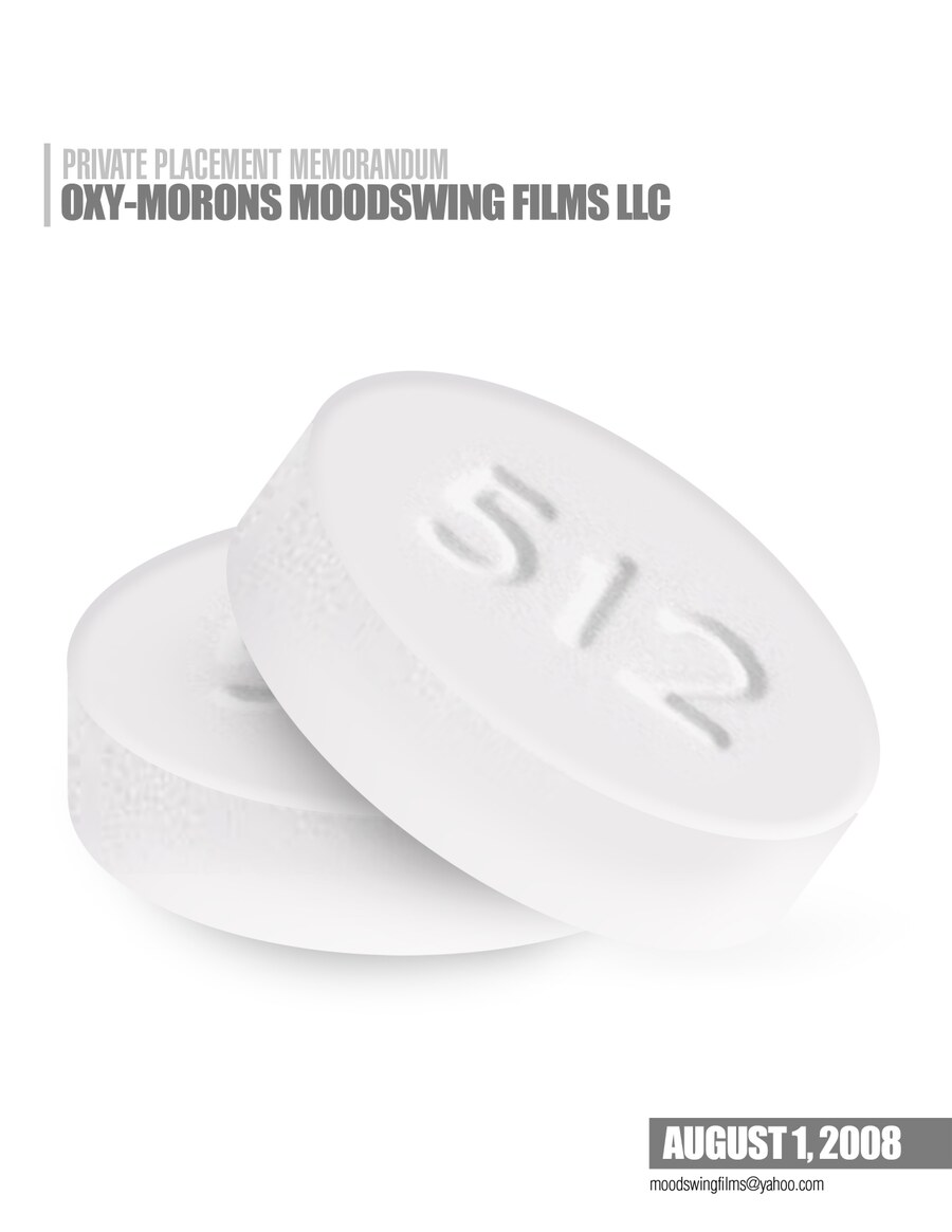 Oxy-Morons feature film prospectus cover page